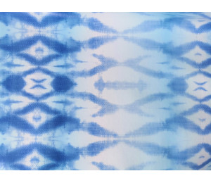 Wachstuch - Batik Ikat blau